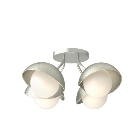 Hubbardton Forge Brooklyn 4 Light Single Shade Semi Flush Model: 121375-SKT-82-20-GG0711