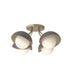 Hubbardton Forge Brooklyn 4 Light Single Shade Semi Flush Model: 121375-SKT-84-14-GG0711