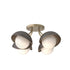 Hubbardton Forge Brooklyn 4 Light Single Shade Semi Flush Model: 121375-SKT-84-14-GG0711