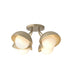 Hubbardton Forge Brooklyn 4 Light Single Shade Semi Flush Model: 121375-SKT-84-14-GG0711