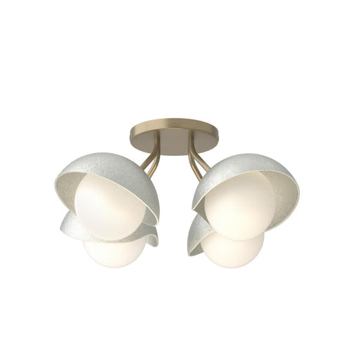 Hubbardton Forge Brooklyn 4 Light Single Shade Semi Flush Model: 121375-SKT-84-14-GG0711