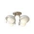 Hubbardton Forge Brooklyn 4 Light Single Shade Semi Flush Model: 121375-SKT-84-14-GG0711