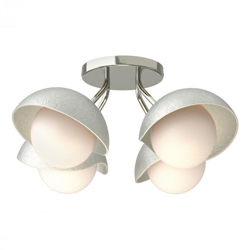 Hubbardton Forge Brooklyn 4 Light Single Shade Semi Flush Model: 121375-SKT-85-05-GG0711