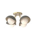 Hubbardton Forge Brooklyn 4 Light Single Shade Semi Flush Model: 121375-SKT-86-82-GG0711