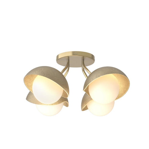 Hubbardton Forge Brooklyn 4 Light Single Shade Semi Flush Model: 121375-SKT-86-82-GG0711