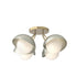 Hubbardton Forge Brooklyn 4 Light Single Shade Semi Flush Model: 121375-SKT-86-82-GG0711