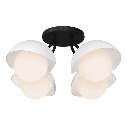 Hubbardton Forge Brooklyn 4 Light Single Shade Semi Flush Model: 121375-SKT-89-10-GG0711