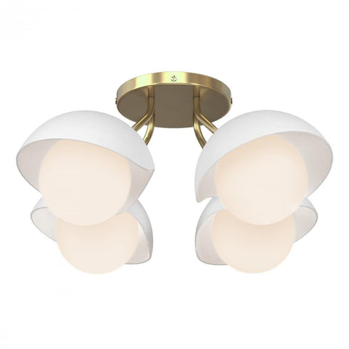 Hubbardton Forge Brooklyn 4 Light Single Shade Semi Flush Model: 121375-SKT-89-10-GG0711