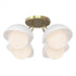Hubbardton Forge Brooklyn 4 Light Single Shade Semi Flush Model: 121375-SKT-89-10-GG0711