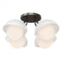 Hubbardton Forge Brooklyn 4 Light Single Shade Semi Flush Model: 121375-SKT-89-10-GG0711