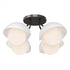 Hubbardton Forge Brooklyn 4 Light Single Shade Semi Flush Model: 121375-SKT-89-10-GG0711