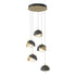 Hubbardton Forge Brooklyn 5 Light Double Shade Pendant in White Finish Model: 131125-SKT-LONG-02-02-GG0711