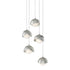 Hubbardton Forge Brooklyn 5 Light Double Shade Pendant in White Finish Model: 131125-SKT-LONG-02-02-GG0711