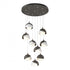 Hubbardton Forge Brooklyn 9 Light Double Shade Pendant Model: 131105-SKT-LONG-05-89-GG0711