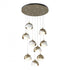Hubbardton Forge Brooklyn 9 Light Double Shade Pendant Model: 131105-SKT-LONG-05-89-GG0711