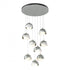 Hubbardton Forge Brooklyn 9 Light Double Shade Pendant Model: 131105-SKT-LONG-05-89-GG0711
