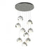 Hubbardton Forge Brooklyn 9 Light Double Shade Pendant Model: 131105-SKT-LONG-05-89-GG0711
