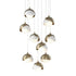 Hubbardton Forge Brooklyn 9 Light Double Shade Pendant Model: 131105-SKT-STND-10-89-GG0711