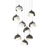 Hubbardton Forge Brooklyn 9 Light Double Shade Pendant Model: 131105-SKT-STND-10-89-GG0711