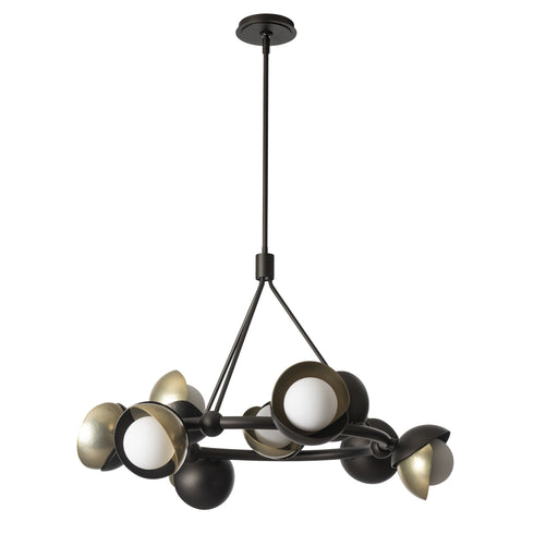 Hubbardton Forge Brooklyn 9 Light Double Shade Ring Pendant Model: 131068-SKT-MULT-20-85-GG0711