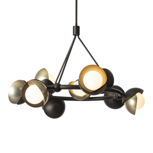Hubbardton Forge Brooklyn 9 Light Double Shade Ring Pendant Model: 131068-SKT-MULT-82-89-GG0711