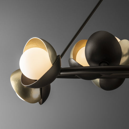 Hubbardton Forge Brooklyn 9 Light Double Shade Ring Pendant Model: 131068-SKT-MULT-82-89-GG0711