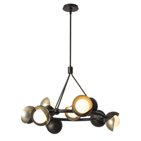 Hubbardton Forge Brooklyn 9 Light Double Shade Ring Pendant Model: 131068-SKT-MULT-84-02-GG0711