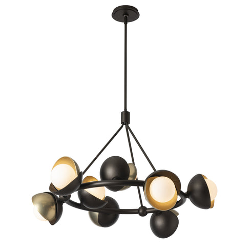Hubbardton Forge Brooklyn 9 Light Double Shade Ring Pendant Model: 131068-SKT-MULT-84-02-GG0711