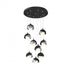 Hubbardton Forge Brooklyn 9 Light Double Shade Round Pendant Model: 131105-SKT-STND-20-84-GG0711
