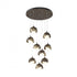 Hubbardton Forge Brooklyn 9 Light Double Shade Round Pendant Model: 131105-SKT-STND-20-84-GG0711