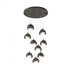 Hubbardton Forge Brooklyn 9 Light Double Shade Round Pendant Model: 131105-SKT-STND-20-84-GG0711