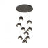 Hubbardton Forge Brooklyn 9 Light Double Shade Round Pendant Model: 131105-SKT-STND-20-84-GG0711