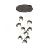 Hubbardton Forge Brooklyn 9 Light Double Shade Round Pendant Model: 131105-SKT-STND-20-84-GG0711
