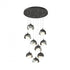 Hubbardton Forge Brooklyn 9 Light Double Shade Round Pendant Model: 131105-SKT-STND-20-84-GG0711