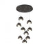 Hubbardton Forge Brooklyn 9 Light Double Shade Round Pendant Model: 131105-SKT-STND-20-84-GG0711