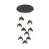 Hubbardton Forge Brooklyn 9 Light Double Shade Round Pendant Model: 131105-SKT-STND-20-84-GG0711