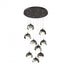 Hubbardton Forge Brooklyn 9 Light Double Shade Round Pendant Model: 131105-SKT-STND-20-84-GG0711