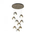 Hubbardton Forge Brooklyn 9 Light Double Shade Round Pendant Model: 131105-SKT-STND-20-84-GG0711