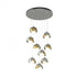 Hubbardton Forge Brooklyn 9 Light Double Shade Round Pendant Model: 131105-SKT-STND-20-84-GG0711