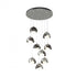 Hubbardton Forge Brooklyn 9 Light Double Shade Round Pendant Model: 131105-SKT-STND-20-84-GG0711