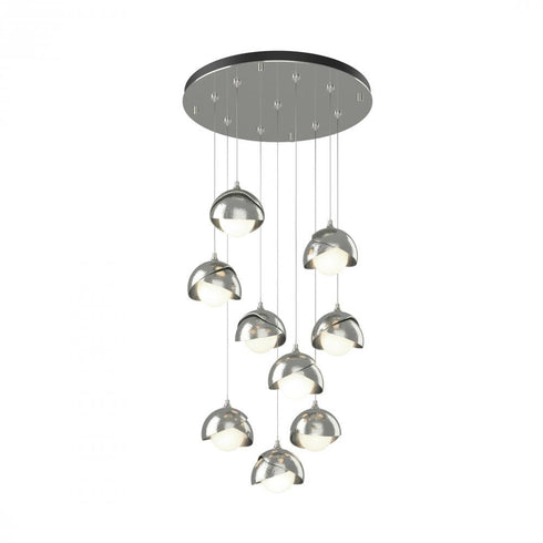 Hubbardton Forge Brooklyn 9 Light Double Shade Round Pendant Model: 131105-SKT-STND-20-84-GG0711