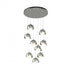 Hubbardton Forge Brooklyn 9 Light Double Shade Round Pendant Model: 131105-SKT-STND-20-84-GG0711