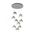 Hubbardton Forge Brooklyn 9 Light Double Shade Round Pendant Model: 131105-SKT-STND-20-84-GG0711