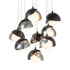 Hubbardton Forge Brooklyn 9 Light Double Shade Round Pendant Model: 131105-SKT-STND-20-84-GG0711