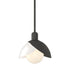 Hubbardton Forge Brooklyn Double Shade Art Glass Mini Pendant in White Finish Model: 181184-SKT-MULT-02-BB0757