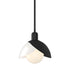 Hubbardton Forge Brooklyn Double Shade Art Glass Mini Pendant in White Finish Model: 181184-SKT-MULT-02-BB0757