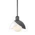 Hubbardton Forge Brooklyn Double Shade Art Glass Mini Pendant in White Finish Model: 181184-SKT-MULT-02-BB0757