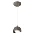 Hubbardton Forge Brooklyn Double Shade Low Voltage Mini Pendant in Bronze Finish Model: 161183-SKT-STND-05-02-GG0711