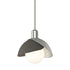Hubbardton Forge Brooklyn Double Shade Mini Pendant in White Finish Model: 181183-SKT-MULT-02-02