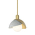 Hubbardton Forge Brooklyn Double Shade Mini Pendant in White Finish Model: 181183-SKT-MULT-02-02